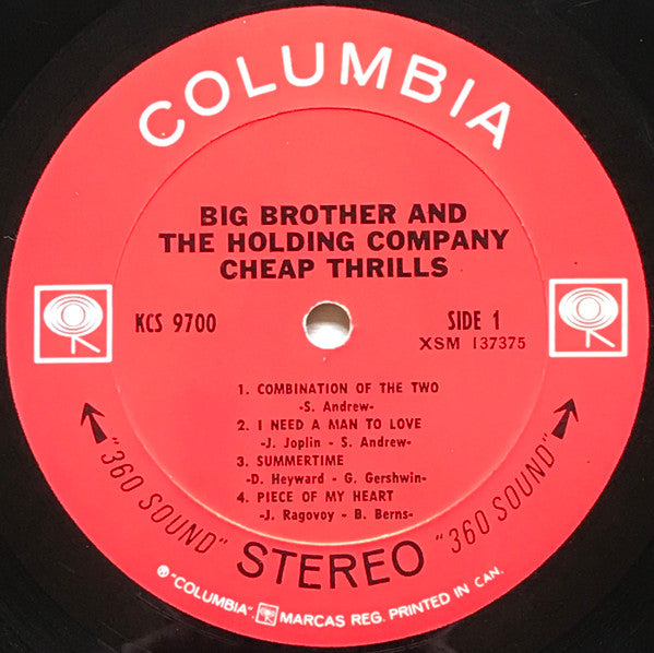 Big Brother & The Holding Company – Cheap Thrills (Used vinyl)