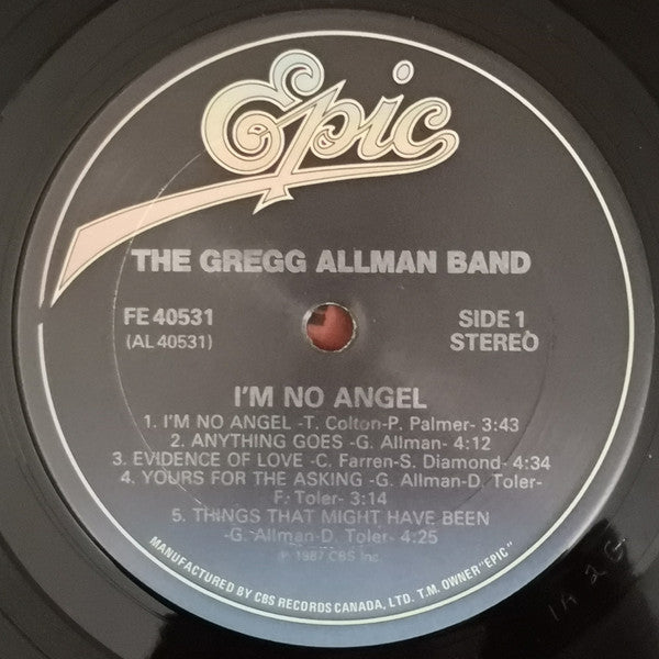 The Gregg Allman Band – I'm No Angel (Used vinyl)