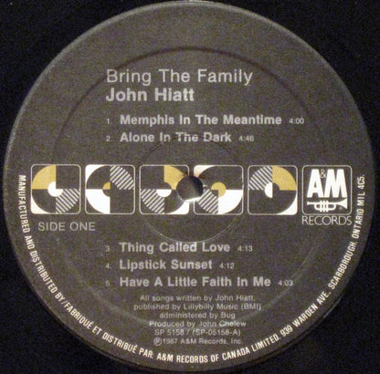John Hiatt – Bring The Family (Used vinyl)