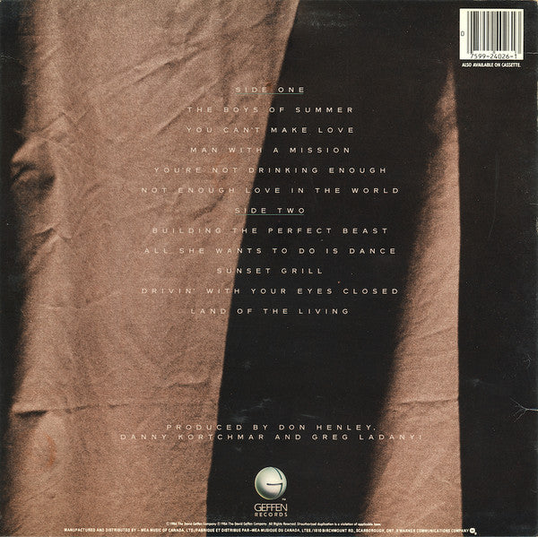 Don Henley – Building The Perfect Beast (Used vinyl)