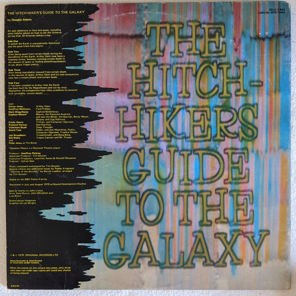 Douglas Adams – The Hitch-Hiker's Guide To The Galaxy (Used vinyl)