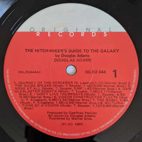 Douglas Adams – The Hitch-Hiker's Guide To The Galaxy (Used vinyl)