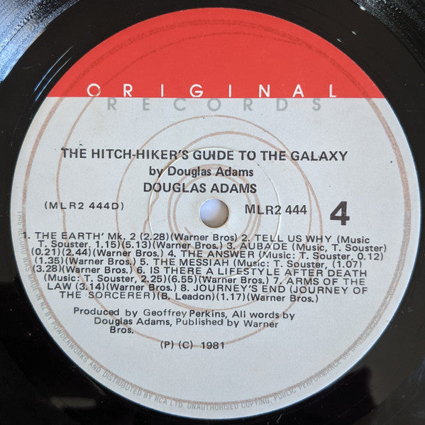 Douglas Adams – The Hitch-Hiker's Guide To The Galaxy (Used vinyl)