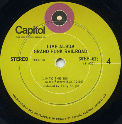 Grand Funk Railroad ‎– Live Album (Used vinyl)