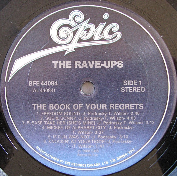 The Rave-Ups – The Book Of Your Regrets (Used vinyl)