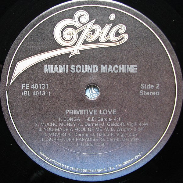 Miami Sound Machine – Primitive Love (Used vinyl)