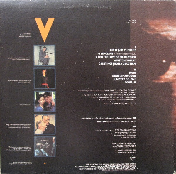 Eurythmics – 1984 (For The Love Of Big Brother) (Used vinyl)