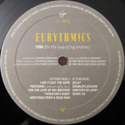 Eurythmics – 1984 (For The Love Of Big Brother) (Used vinyl)