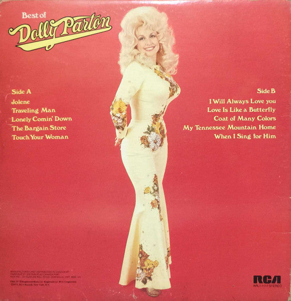Dolly Parton – Best Of Dolly Parton (Used vinyl)