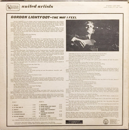 Gordon Lightfoot – The Way I Feel (Used vinyl)