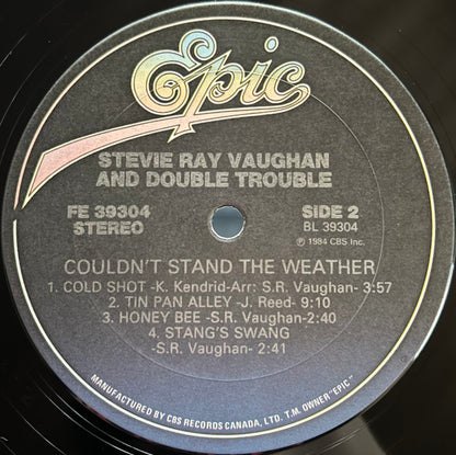 Stevie Ray Vaughan And Double Trouble – Couldn't Stand The Weather (Used vinyl)