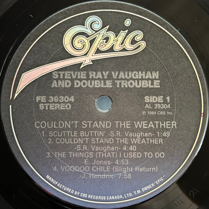 Stevie Ray Vaughan And Double Trouble – Couldn't Stand The Weather (Used vinyl)