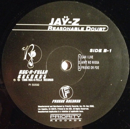 Jaÿ-Z ‎– Reasonable Doubt (Used vinyl)