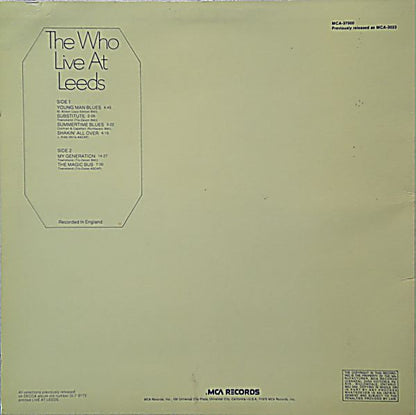 The Who – Live At Leeds (Used vinyl)