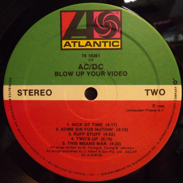 AC/DC – Blow Up Your Video (Used vinyl)