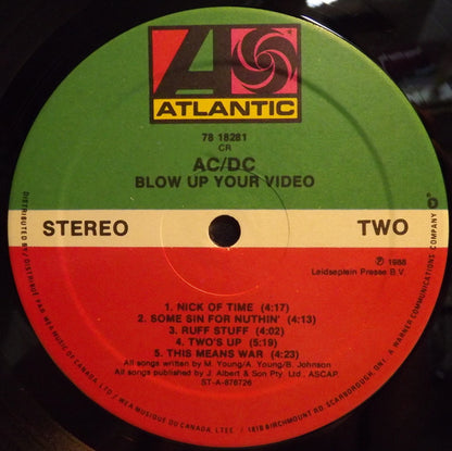 AC/DC – Blow Up Your Video (Used vinyl)