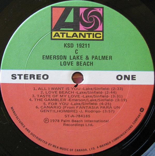 Emerson, Lake & Palmer – Love Beach (Used vinyl)