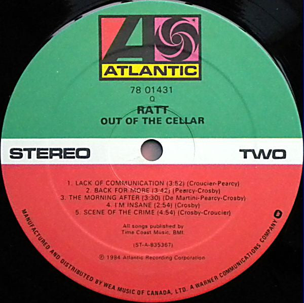 Ratt – Out Of The Cellar (Used vinyl)