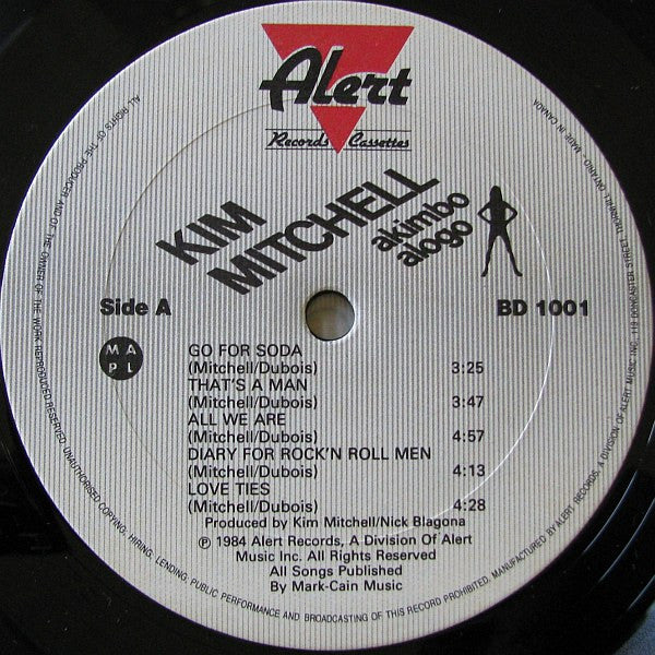 Kim Mitchell – Akimbo Alogo (Used vinyl)