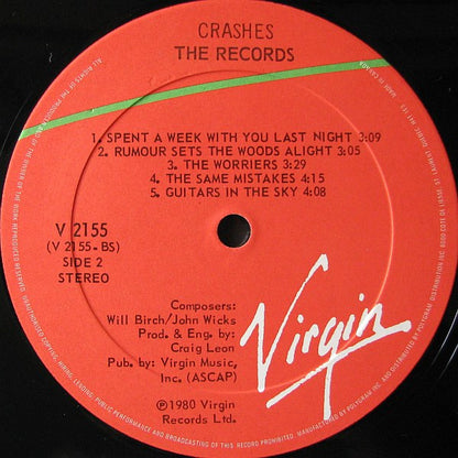 The Records – Crashes (Used vinyl)