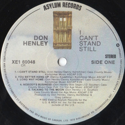 Don Henley ‎– I Can't Stand Still (Used vinyl)