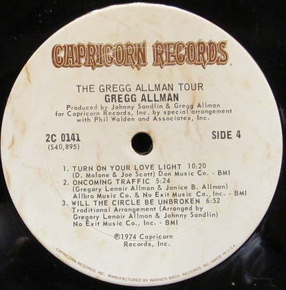 Gregg Allman With Cowboy/Boyer & Talton – The Gregg Allman Tour (Used vinyl)