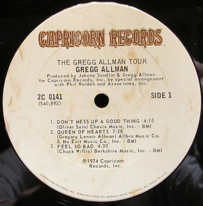 Gregg Allman With Cowboy/Boyer & Talton – The Gregg Allman Tour (Used vinyl)