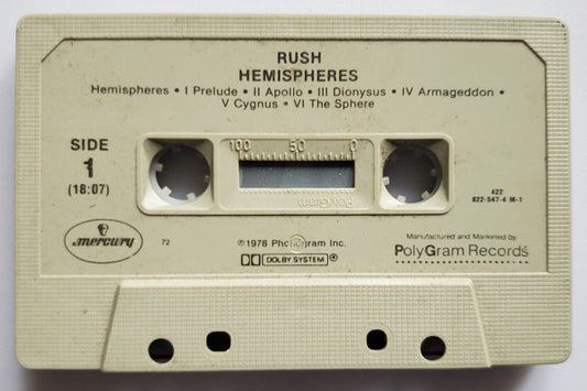 Rush – Hemispheres (Used cassette)