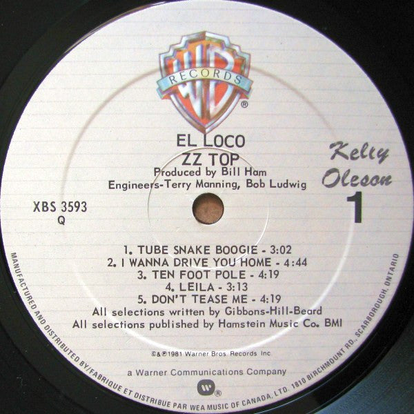 ZZ Top – El Loco (Used vinyl)