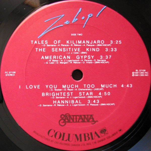 Santana – Zebop! (Used vinyl)