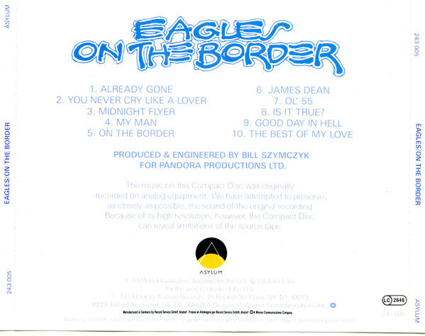 Eagles – On The Border (Used CD)