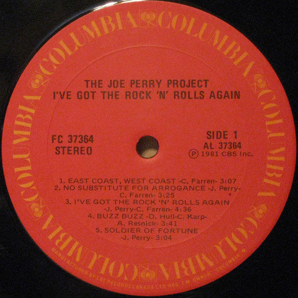 The Joe Perry Project – I've Got The Rock 'N' Rolls Again (Used vinyl)