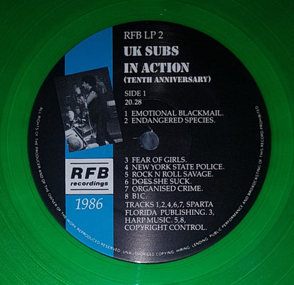 UK Subs – In Action (Tenth Anniversary) (Used vinyl)