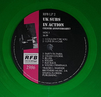 UK Subs – In Action (Tenth Anniversary) (Used vinyl)