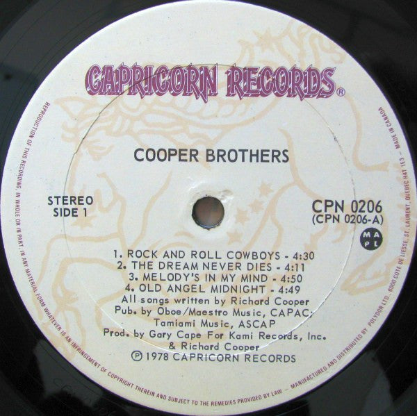 Cooper Brothers – Cooper Brothers (Used vinyl)