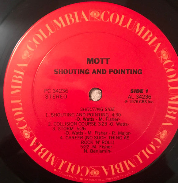 Mott – Shouting And Pointing (Used vinyl)