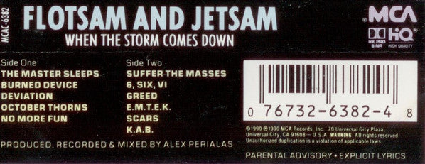 Flotsam And Jetsam – When The Storm Comes Down (Used cassette)