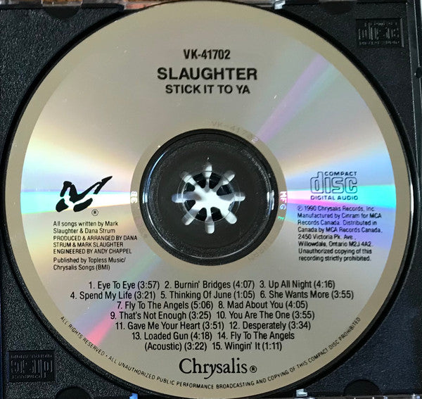 Slaughter – Stick It To Ya (Used CD)