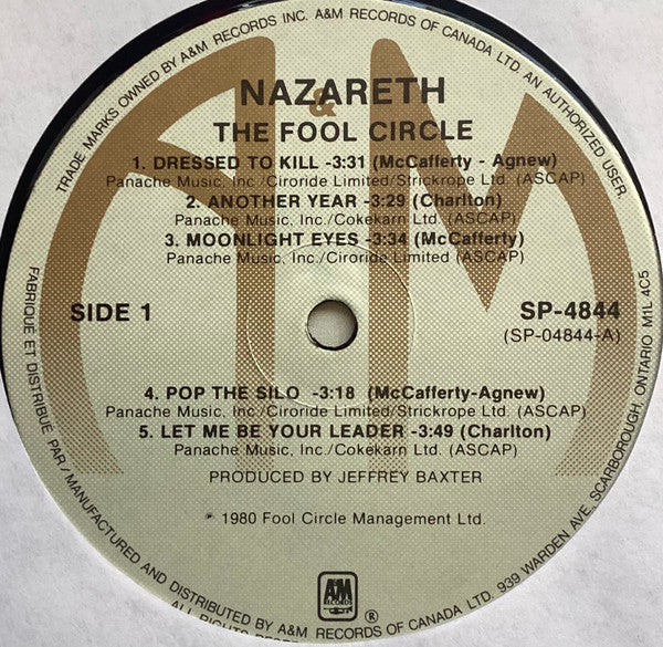 Nazareth – The Fool Circle (Used vinyl)
