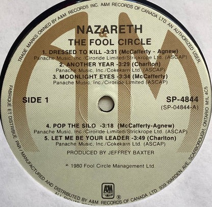 Nazareth – The Fool Circle (Used vinyl)