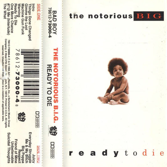 The Notorious B.I.G. – Ready To Die (Used cassette) (No cover)