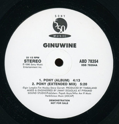 Ginuwine – Pony (Used vinyl)