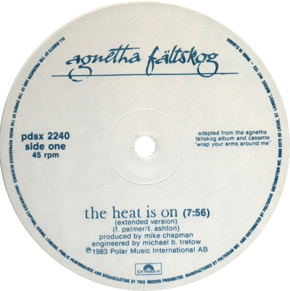 Agnetha Fältskog – The Heat Is On (Used Vinyl)