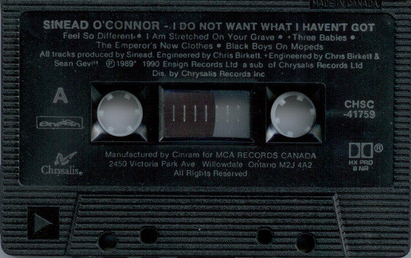 Sinéad O'Connor – I Do Not Want What I Haven't Got (Used cassette)