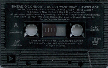 Sinéad O'Connor – I Do Not Want What I Haven't Got (Used cassette)