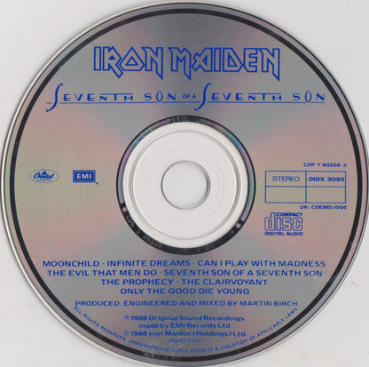 Iron Maiden – Seventh Son Of A Seventh Son (Used vinyl)
