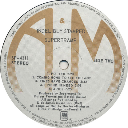Supertramp – Indelibly Stamped (Used vinyl)