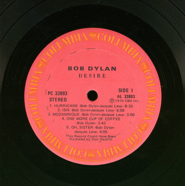Bob Dylan – Desire (Used vinyl)
