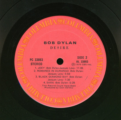 Bob Dylan – Desire (Used vinyl)