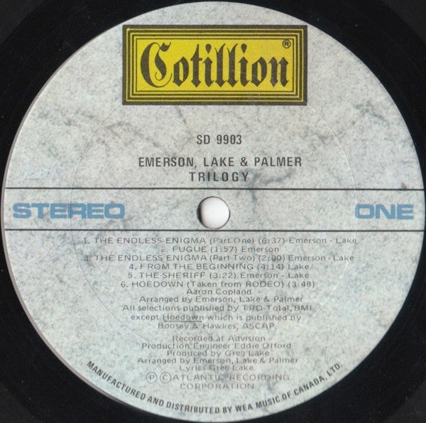 Emerson, Lake & Palmer – Trilogy (Used vinyl)